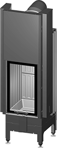 gerades Sichtfenster im Ofenbau